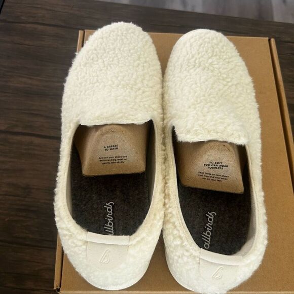 Allbirds Wool Lounger Fluff Natural White Slip On Shoes Men's Size 10 - Picture 4 of 6